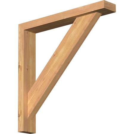 Ekena Millwork Traditional Craftsman Smooth Bracket w/ Offset Brace, Western Red Cedar, 3 1/2"W x 22"D x 22"H BKT0402X22X22TRA04SWR